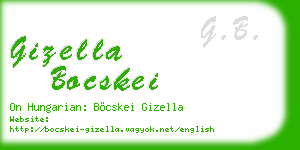 gizella bocskei business card