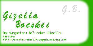 gizella bocskei business card